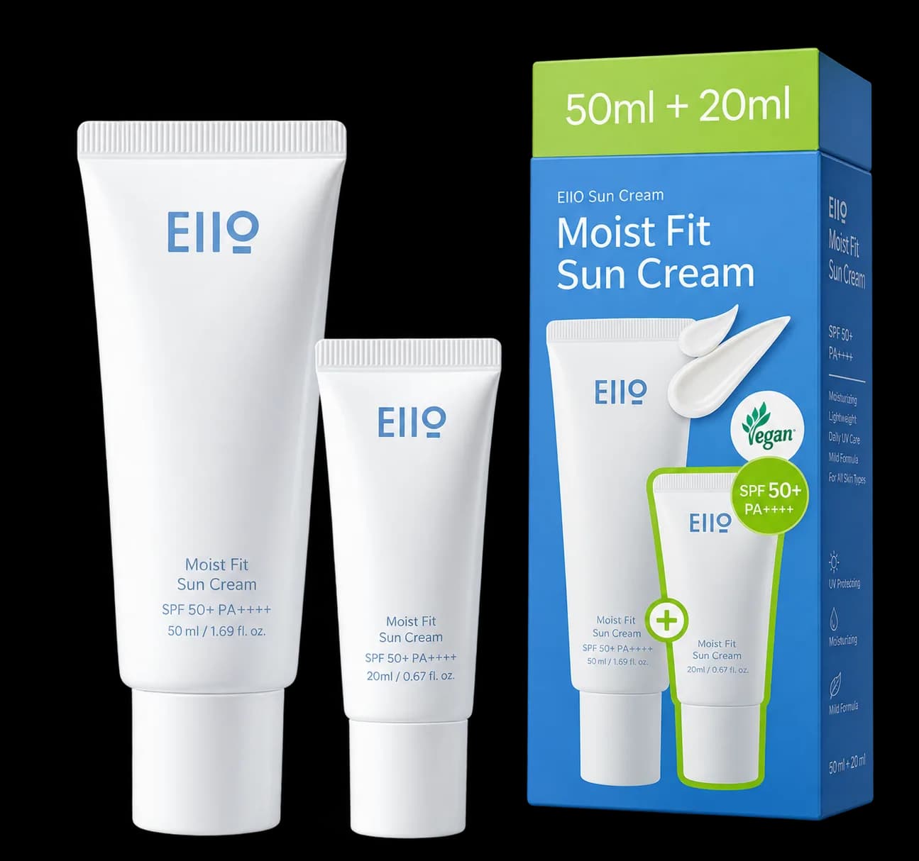 EIIO Moist Fit Sun Cream Set SPF50+++ Набор солнцезащитных кремов 50мл+20мл